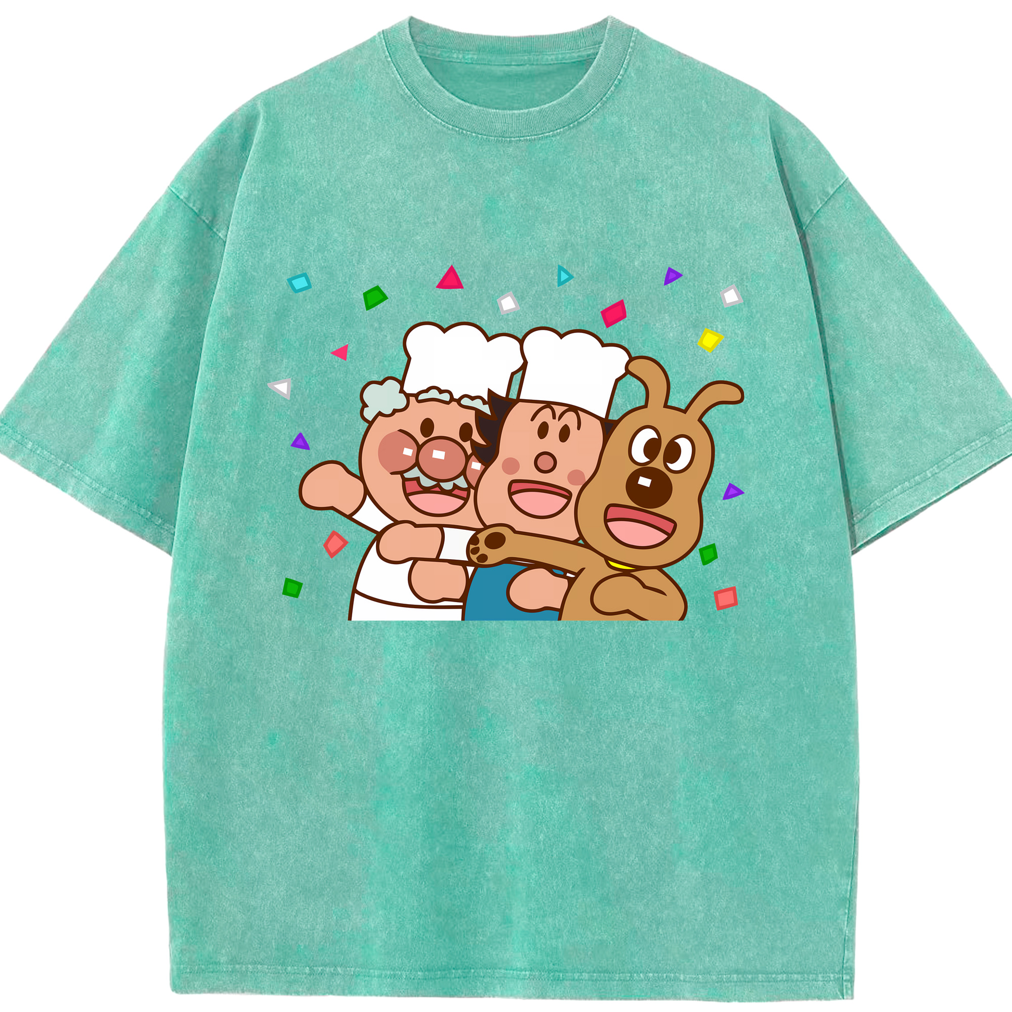 （画像用） アンパンマン Anpanman 綿100% ヴィンテージ風 半袖Tシャツ（フロントプリント）